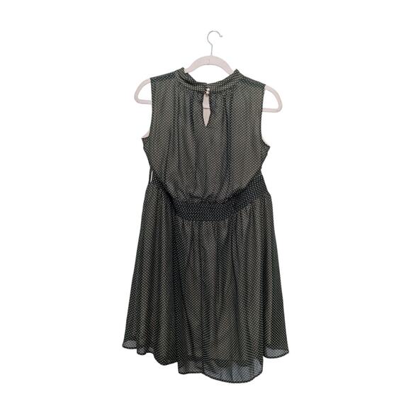 Modcloth Fervour Windy City Green Polka Dot Dress Womens 4X Plus Size Sleeveless - Picture 3 of 6